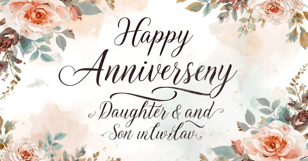 Happy Anniversary Daughter and Son in Law Wishes