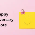 Happy Anniversary Note